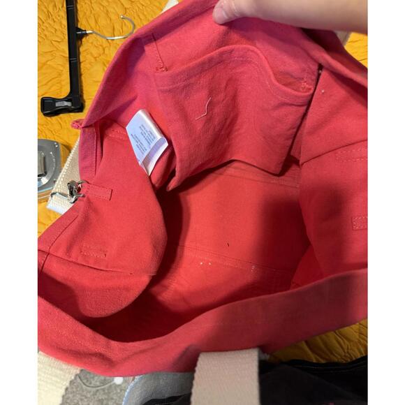 Urban Outfitters Serena Canvas Medium Sized Red Tote Bag - Picture 5 of 6